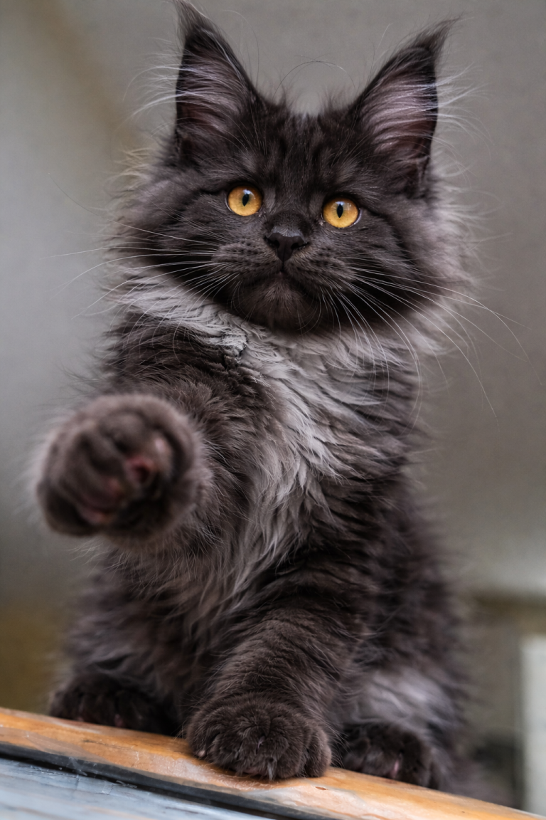 Black Smoke Maine Coon Kittens For Sale in Ohio